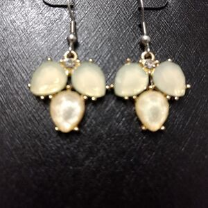 Ballet dangling secret paw print earrings